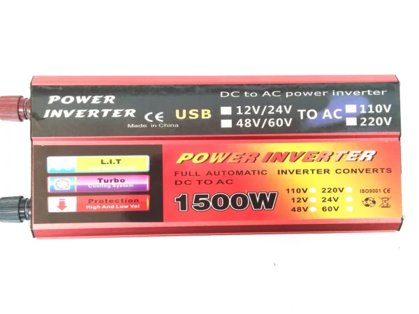 Congsin 1500W Hybrid System Inverter – Dual DC Input (12–60V) to AC 110V for Solar, Mobile Workbenches, and RV Setups - Image 3