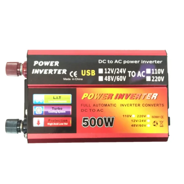 500W Multi-Voltage DC Input Inverter – Supports 12V/24V/48V/60V to 110V AC, Perfect for Backup & Mobile Power | Congsin FlexConvert - Image 4